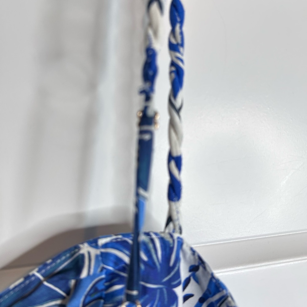 Farm Rio Women’s XL Tile Dream Sleeveless Maxi Dress Blue White Tropical 4164 - Picture 11 of 12